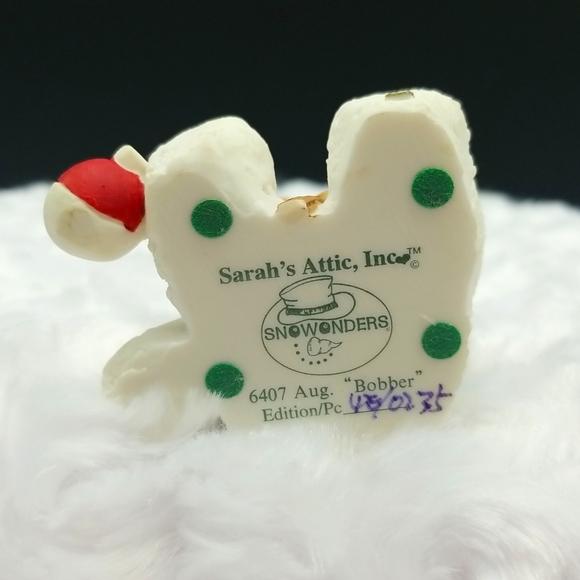 Sarah's Attic Snowonders "Bobber" August Snowman - Picture 5 of 7